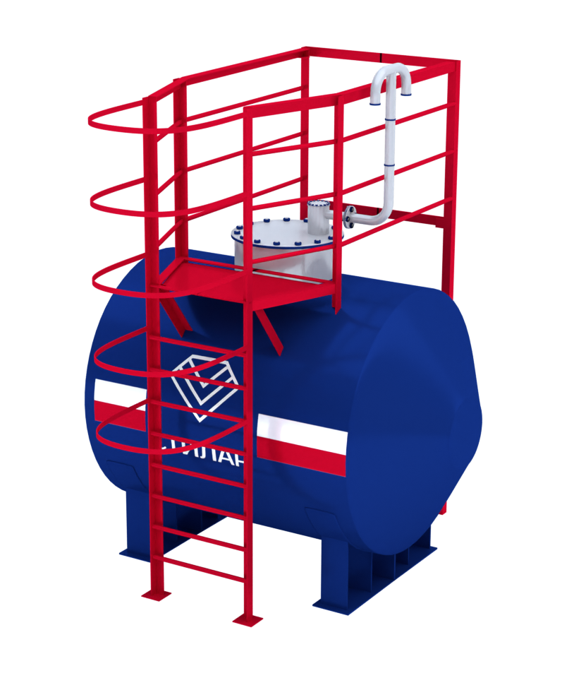 Горизонтальный резервуар РГСН аварийного запаса воды 5 м³ от завода-производителя